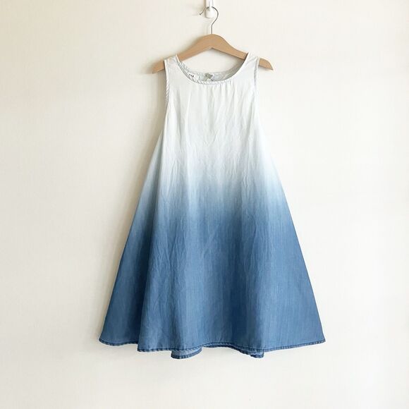 Gap Other - Gap Kids Dress Girls Sz XL 12 Ombre Sleeveless A Line Cut Out White Blue
